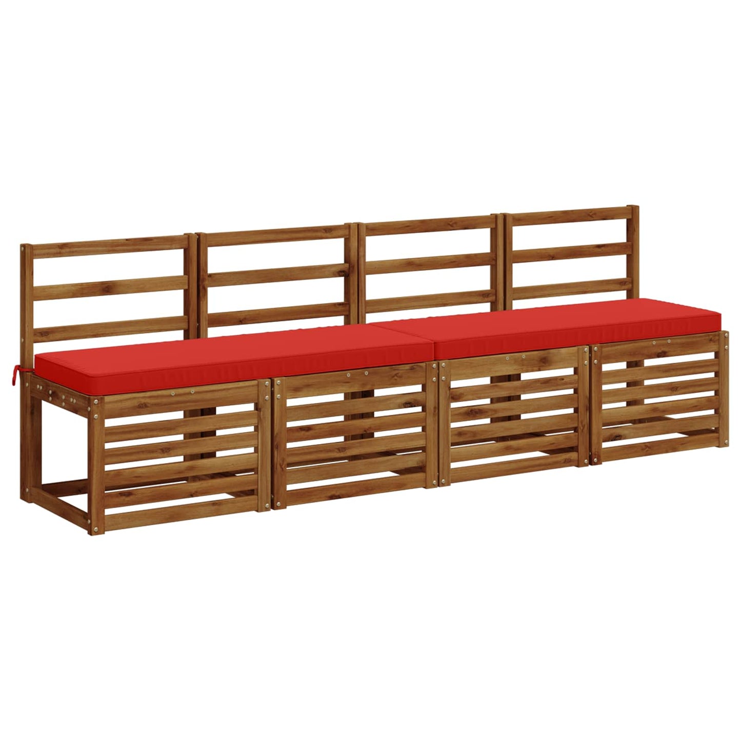 vidaXL 1-Piece Bench Cushion VUGHT 100% Polyester Red 100 x 40 x 5 cm