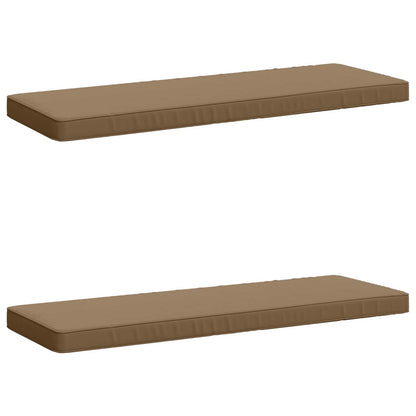 vidaXL 2-Piece Bench Cushions VUGHT 2 pcs 100% Polyester Taupe