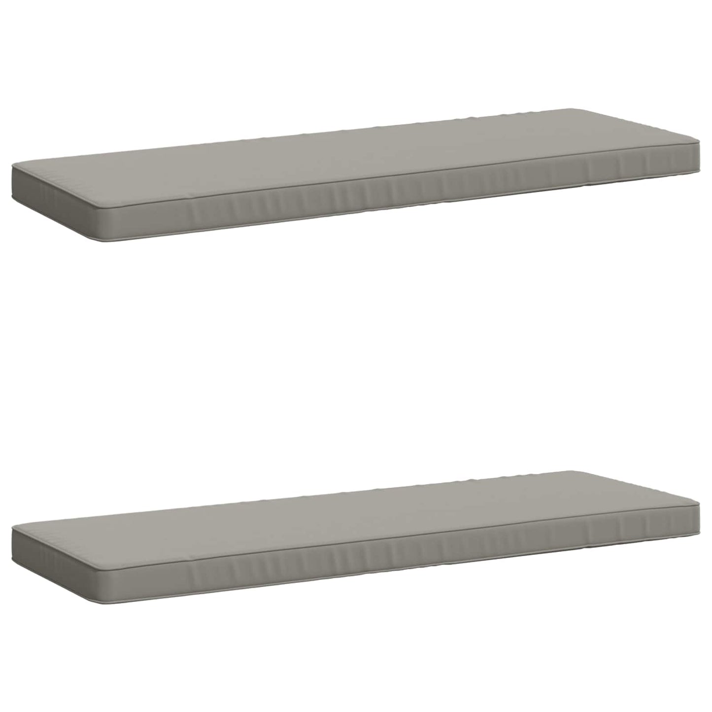 vidaXL 2-Piece Bench Cushions VUGHT 2 pcs 100% Polyester Grey