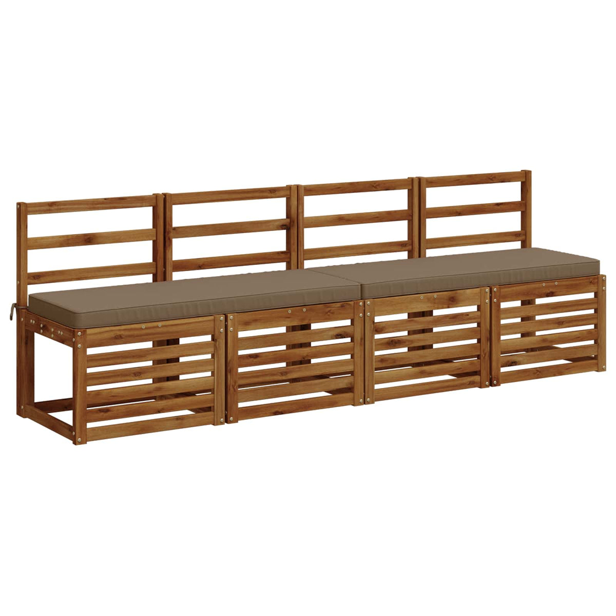 vidaXL 1-Piece Bench Cushion VUGHT 100% Polyester Taupe