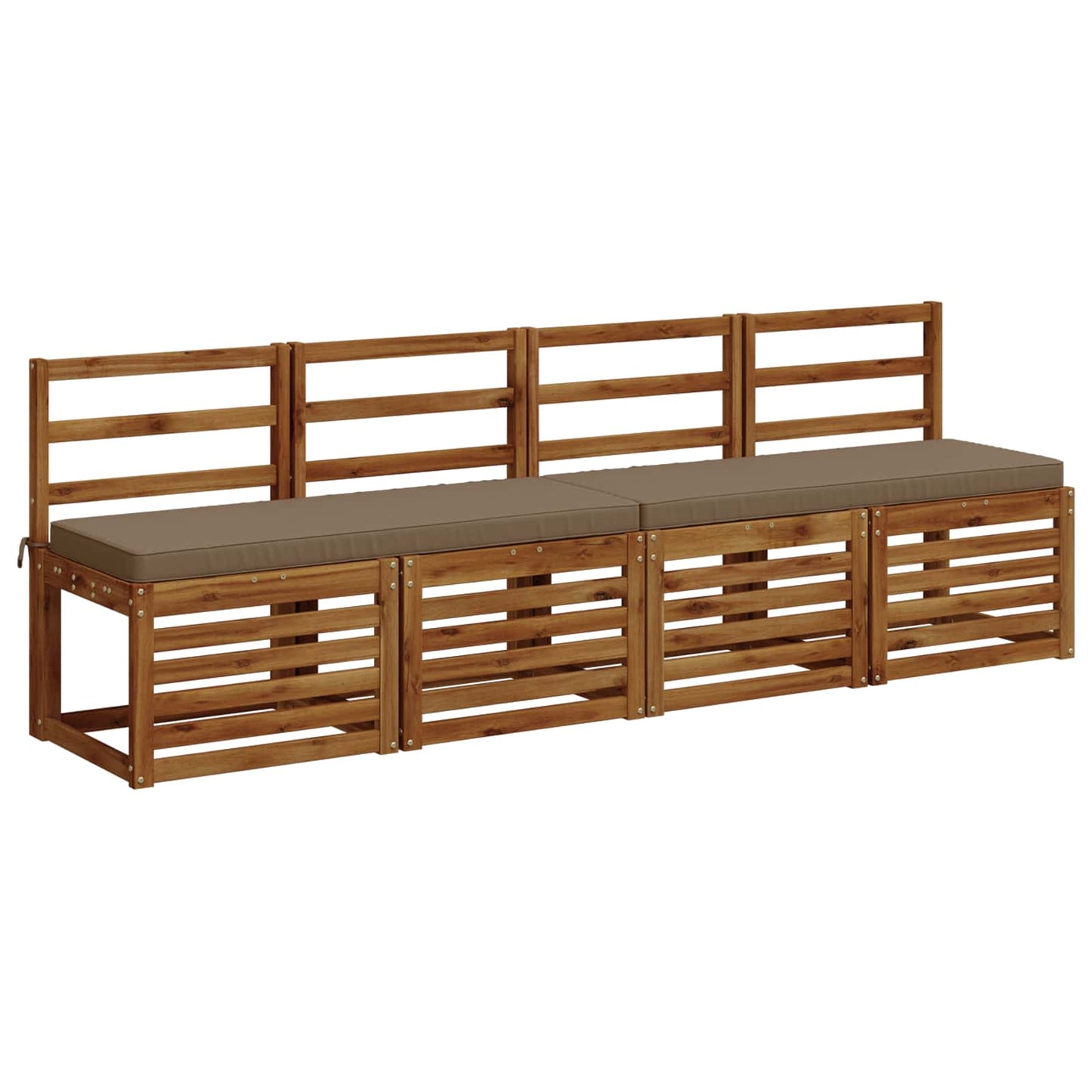 vidaXL 2-Piece Bench Cushions VUGHT 2 pcs 100% Polyester Taupe