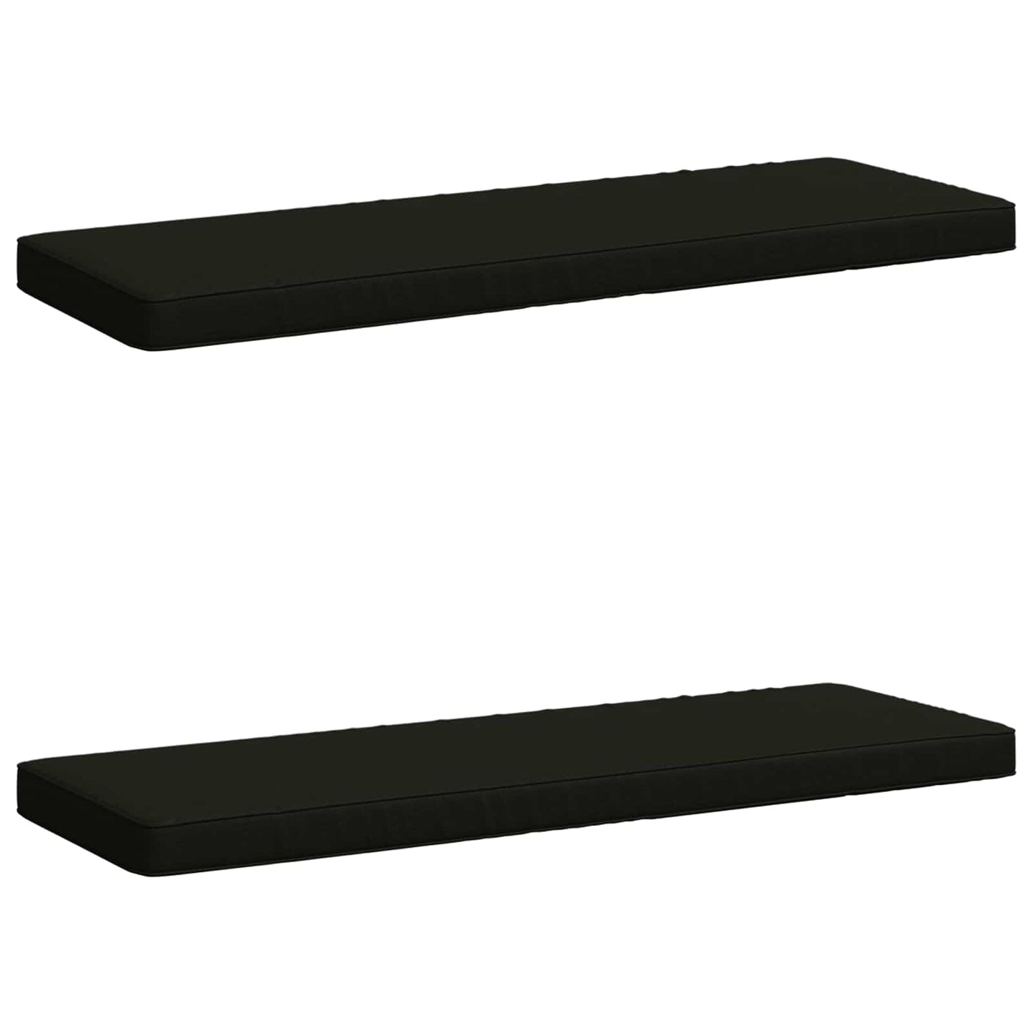 vidaXL 2-Piece Bench Cushions VUGHT 2 pcs 100% Polyester Black