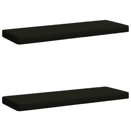 vidaXL 2-Piece Bench Cushions VUGHT 2 pcs 100% Polyester Black
