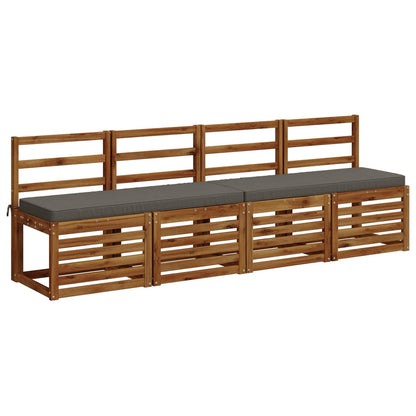 vidaXL 1-Piece Bench Cushion VUGHT 100% Polyester Grey 120 x 40 x 5 cm