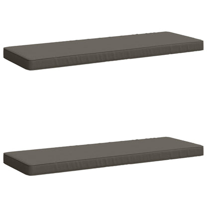 vidaXL 2-Piece Bench Cushions VUGHT 2 pcs 100% Polyester Grey