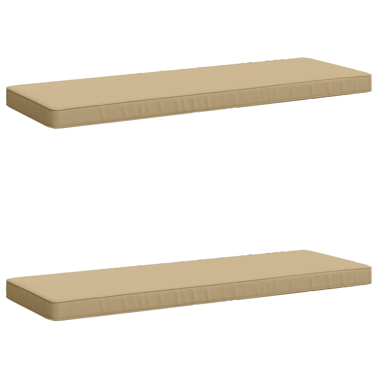 vidaXL 2-Piece Bench Cushions VUGHT 2 pcs 100% Polyester Beige