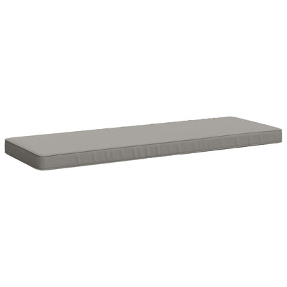 vidaXL 1-Piece Bench Cushion VUGHT 100% Polyester Grey 120 x 40 x 5 cm