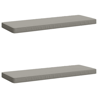 vidaXL 2-Piece Bench Cushions VUGHT 2 pcs 100% Polyester Grey