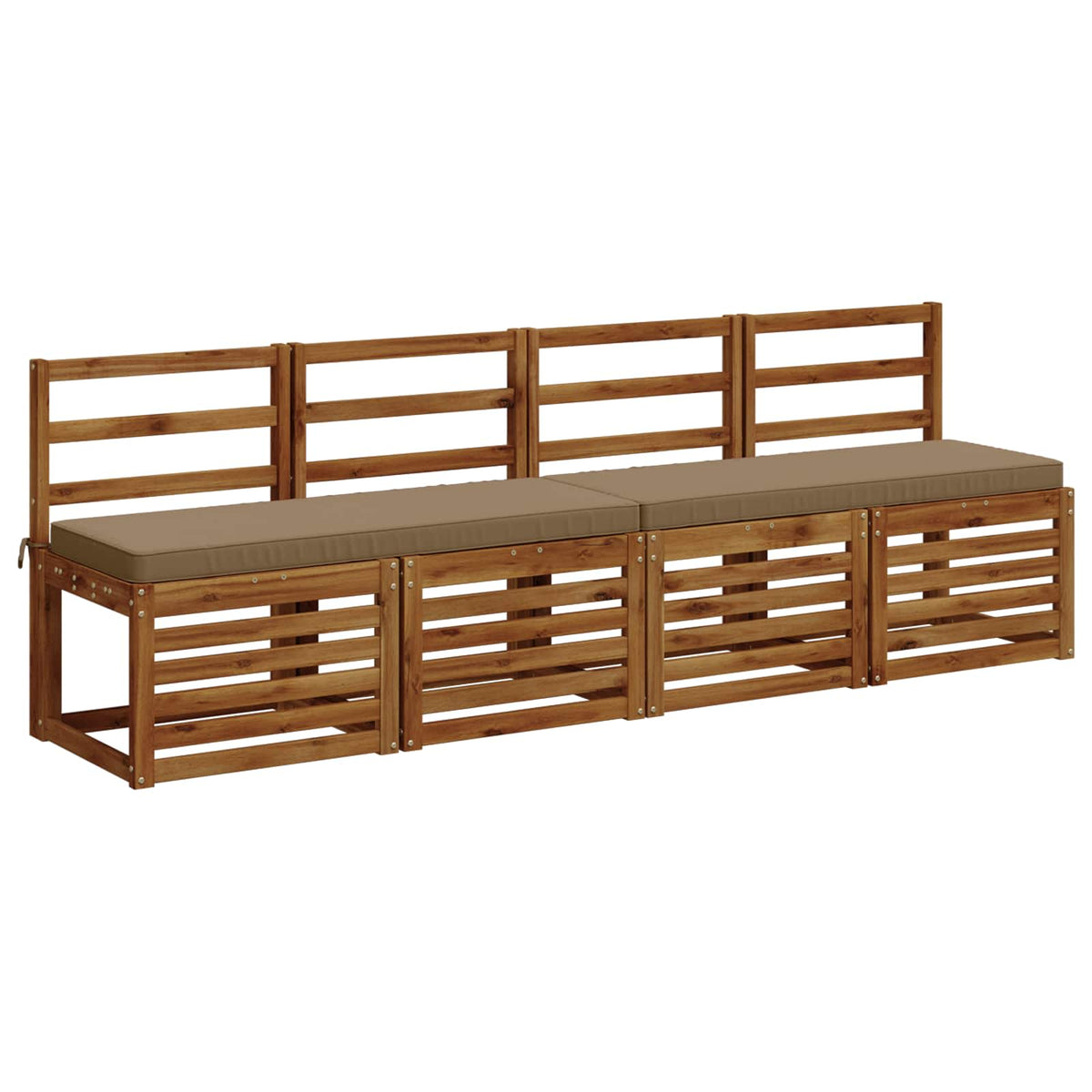 vidaXL 2-Piece Bench Cushions VUGHT 2 pcs 100% Polyester Taupe