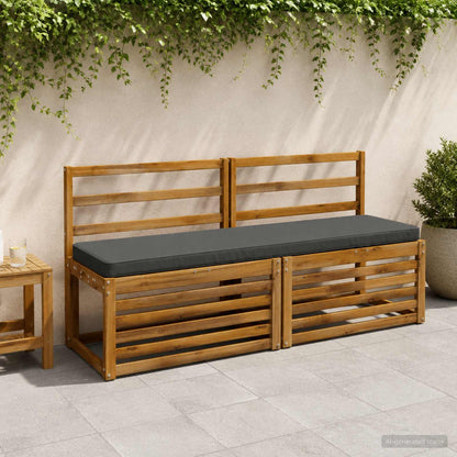 vidaXL 1-Piece Bench Cushion VUGHT 100% Polyester Anthracite