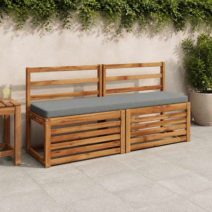 vidaXL 1-Piece Bench Cushion VUGHT 100% Polyester Grey 150 x 40 x 5 cm