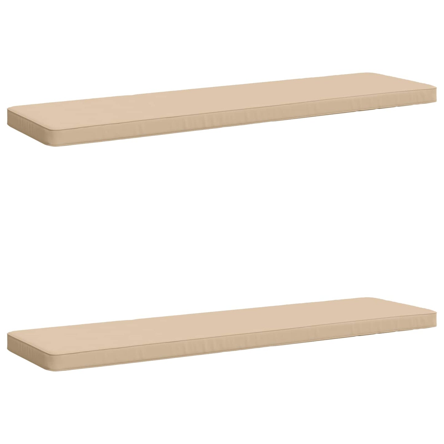 vidaXL 2-Piece Bench Cushions VUGHT 2 pcs 100% Polyester Cream