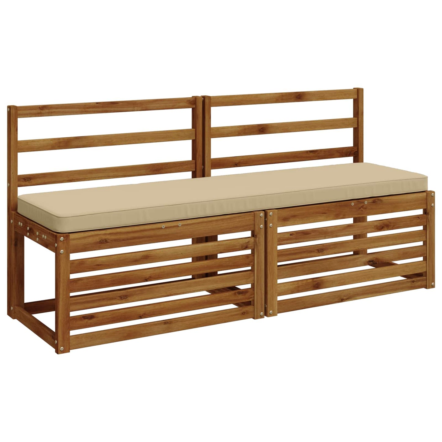 vidaXL 2-Piece Bench Cushions VUGHT 2 pcs 100% Polyester Beige