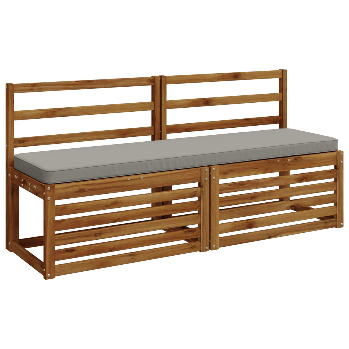 vidaXL 1-Piece Bench Cushion VUGHT 100% Polyester Grey 140 x 40 x 5 cm