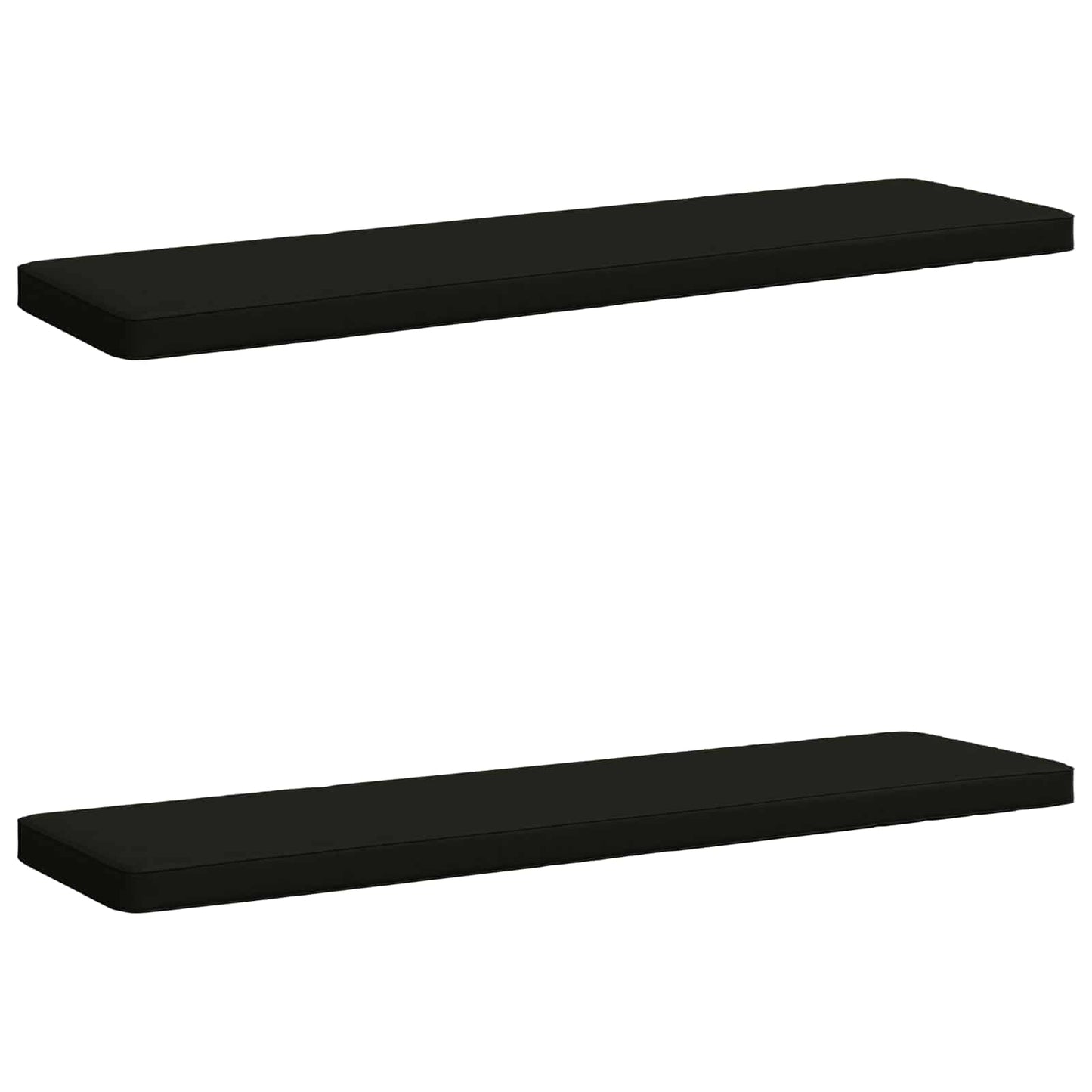 vidaXL 2-Piece Bench Cushions VUGHT 2 pcs 100% Polyester Black