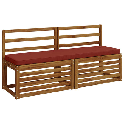 vidaXL 2-Piece Bench Cushions VUGHT 2 pcs 100% Polyester Red