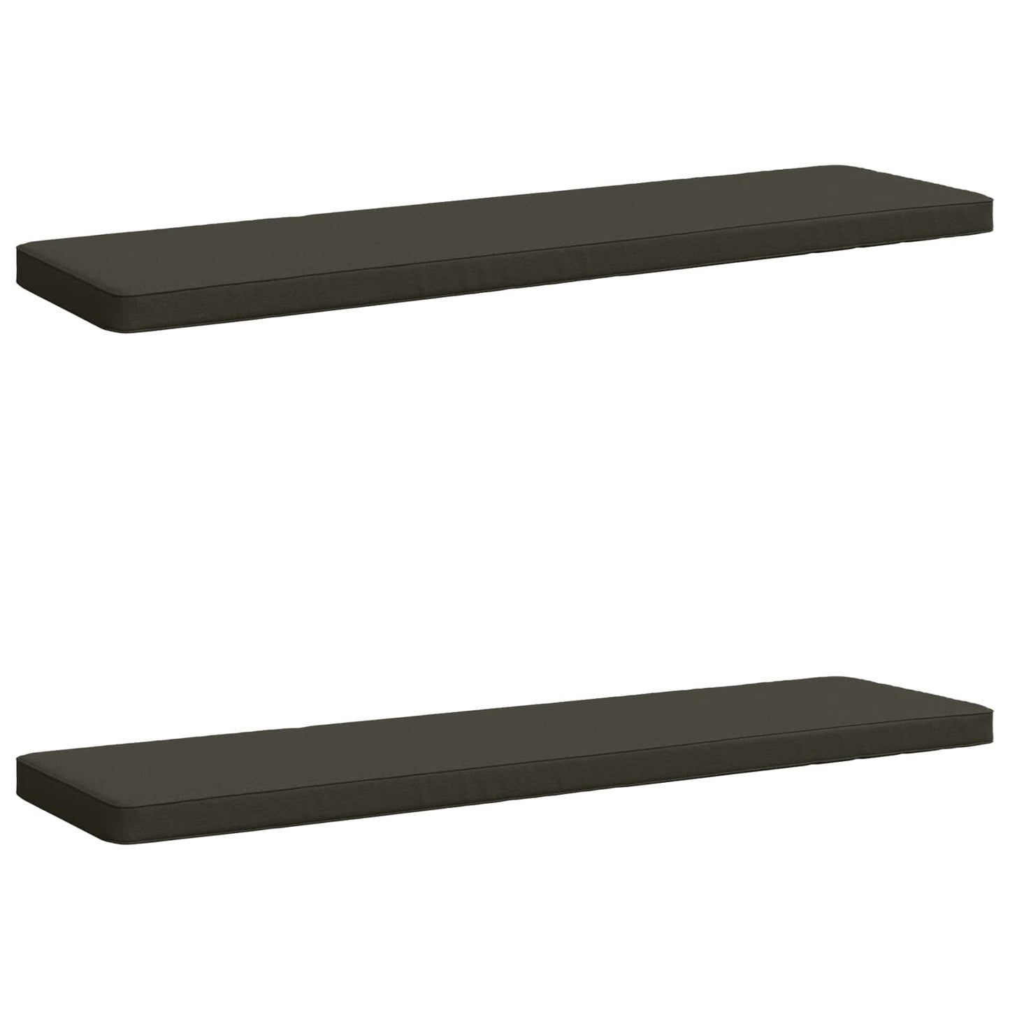 vidaXL 2-Piece Bench Cushions VUGHT 2 pcs 100% Polyester Anthracite