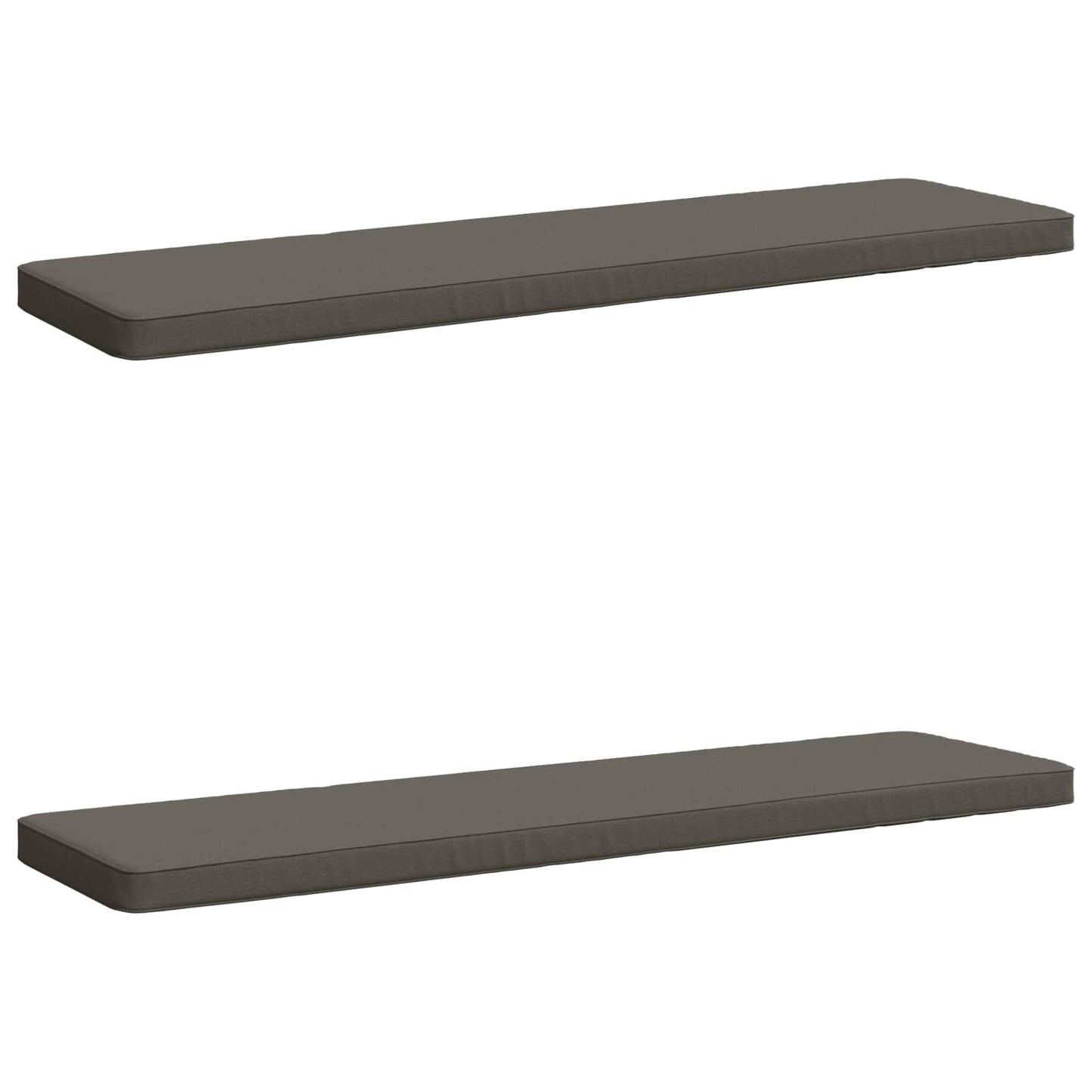 vidaXL 2-Piece Bench Cushions VUGHT 2 pcs 100% Polyester Grey