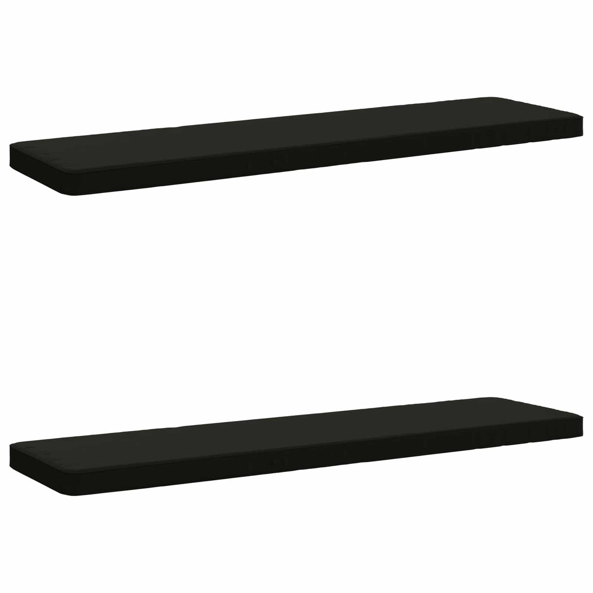 vidaXL 2-Piece Bench Cushions VUGHT 2 pcs 100% Polyester Black