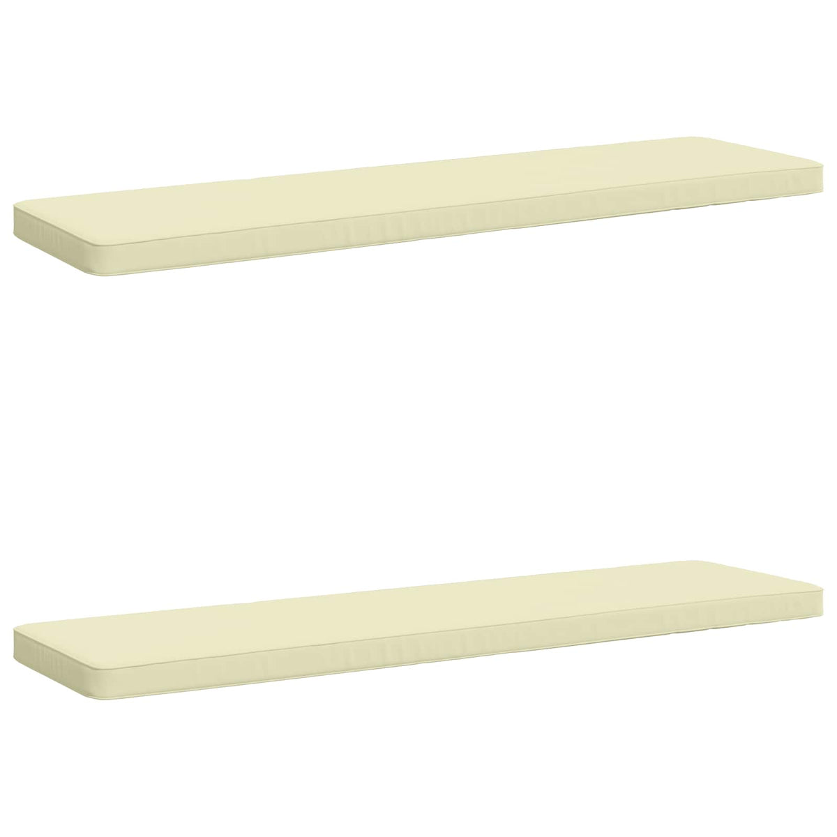 vidaXL 2-Piece Bench Cushions VUGHT 2 pcs 100% Polyester Cream