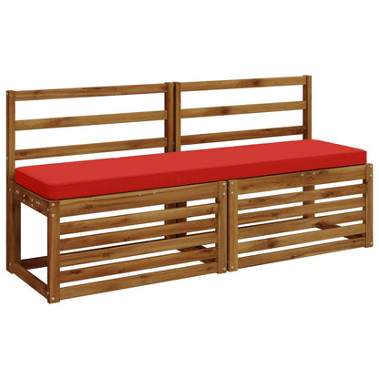 vidaXL 2-Piece Bench Cushions VUGHT 2 pcs 100% Polyester Red