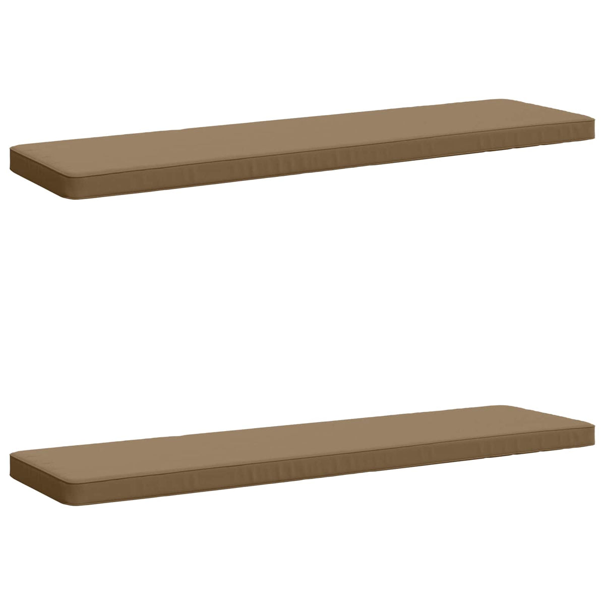 vidaXL 2-Piece Bench Cushions VUGHT 2 pcs 100% Polyester Taupe