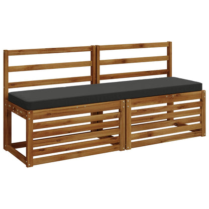 vidaXL 2-Piece Bench Cushions VUGHT 2 pcs 100% Polyester Anthracite