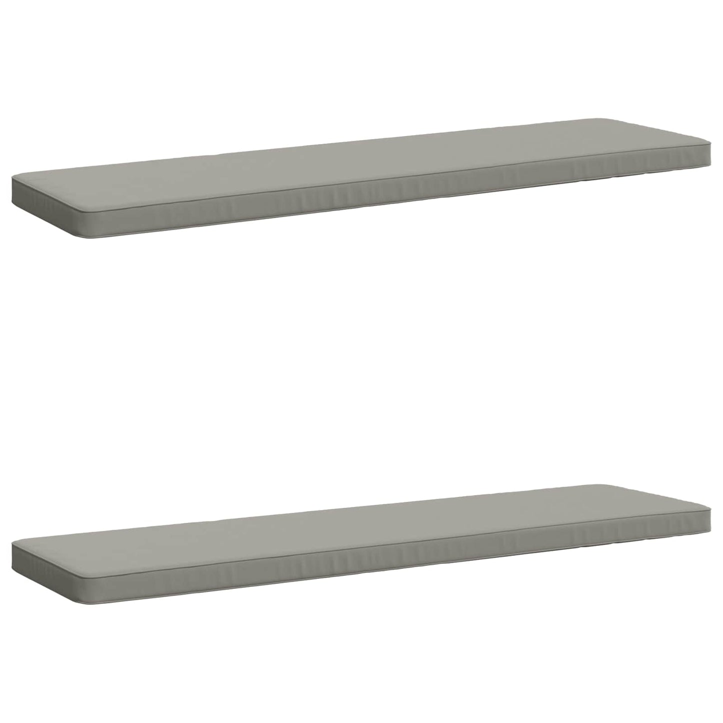 vidaXL 2-Piece Bench Cushions VUGHT 2 pcs 100% Polyester Grey