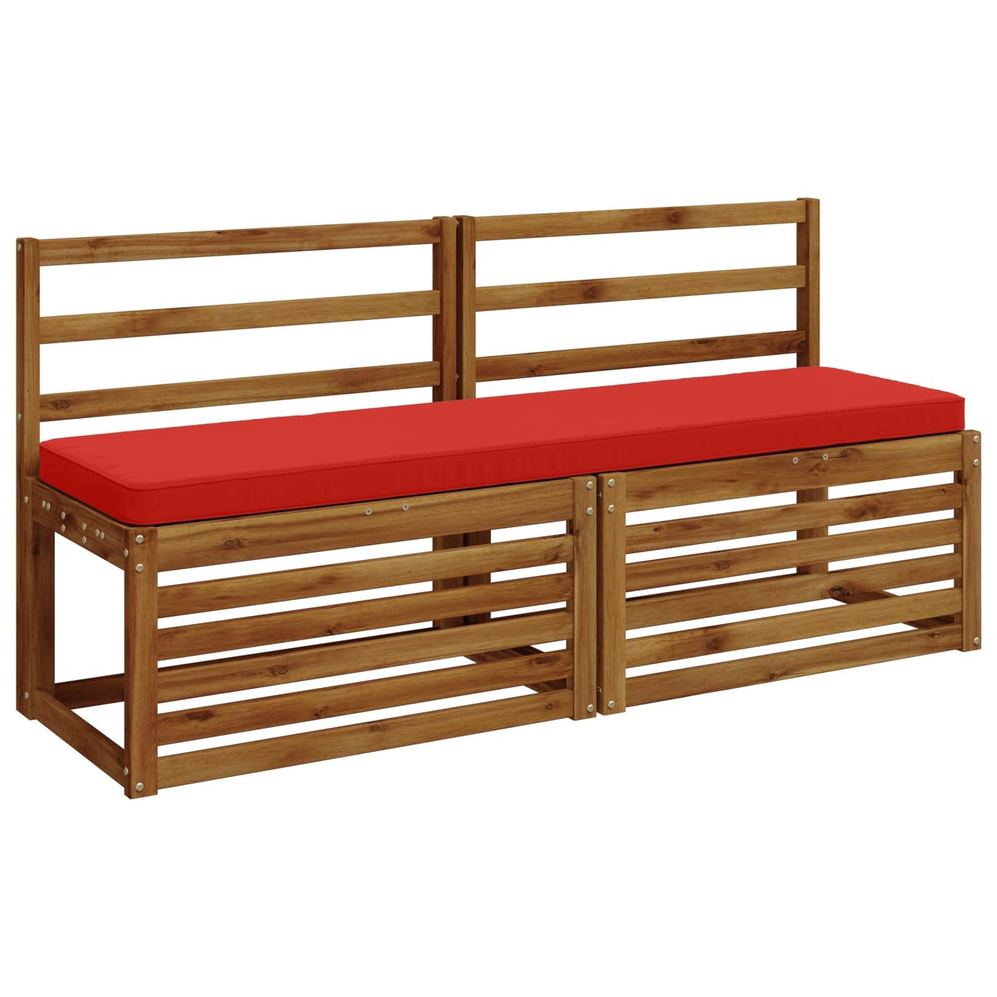 vidaXL 2-Piece Bench Cushions VUGHT 2 pcs 100% Polyester Red