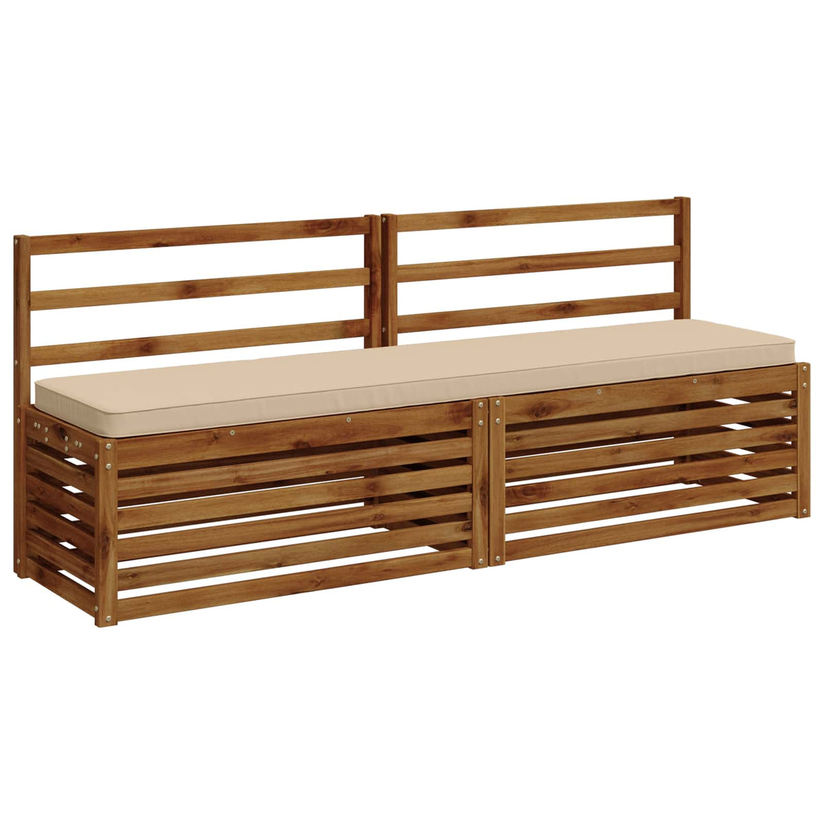 vidaXL 2-Piece Bench Cushions VUGHT 2 pcs 100% Polyester Cream