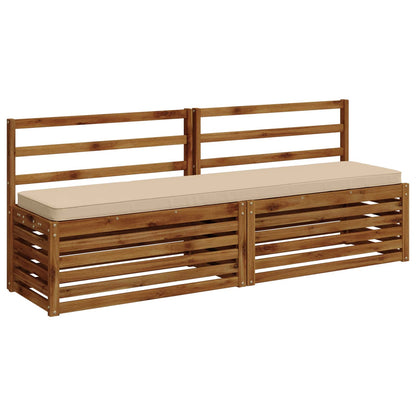 vidaXL 2-Piece Bench Cushions VUGHT 2 pcs 100% Polyester Cream