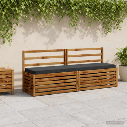 vidaXL 2-Piece Bench Cushions VUGHT 2 pcs 100% Polyester Anthracite
