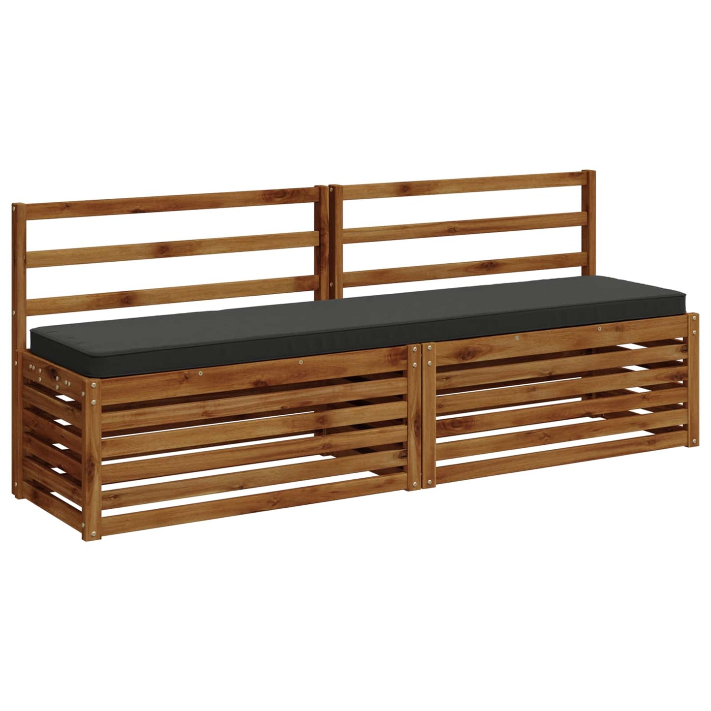 vidaXL 2-Piece Bench Cushions VUGHT 2 pcs 100% Polyester Anthracite
