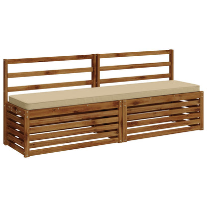 vidaXL 2-Piece Bench Cushions VUGHT 2 pcs 100% Polyester Beige