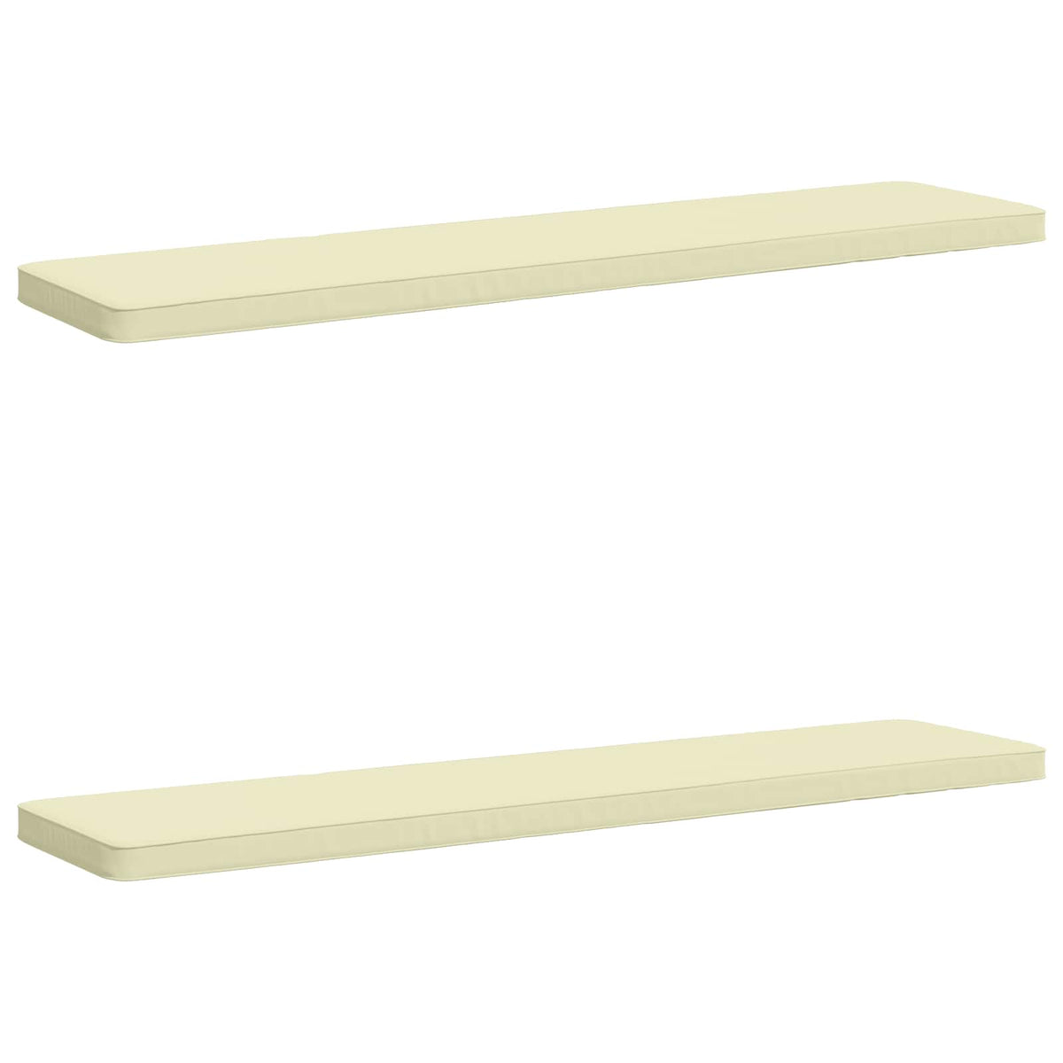 vidaXL 2-Piece Bench Cushions VUGHT 2 pcs 100% Polyester Cream