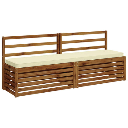 vidaXL 2-Piece Bench Cushions VUGHT 2 pcs 100% Polyester Cream