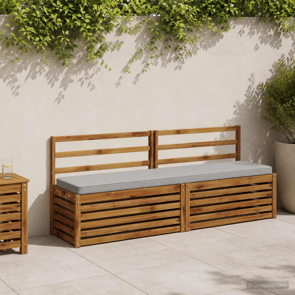 vidaXL 2-Piece Bench Cushions VUGHT 2 pcs 100% Polyester Grey
