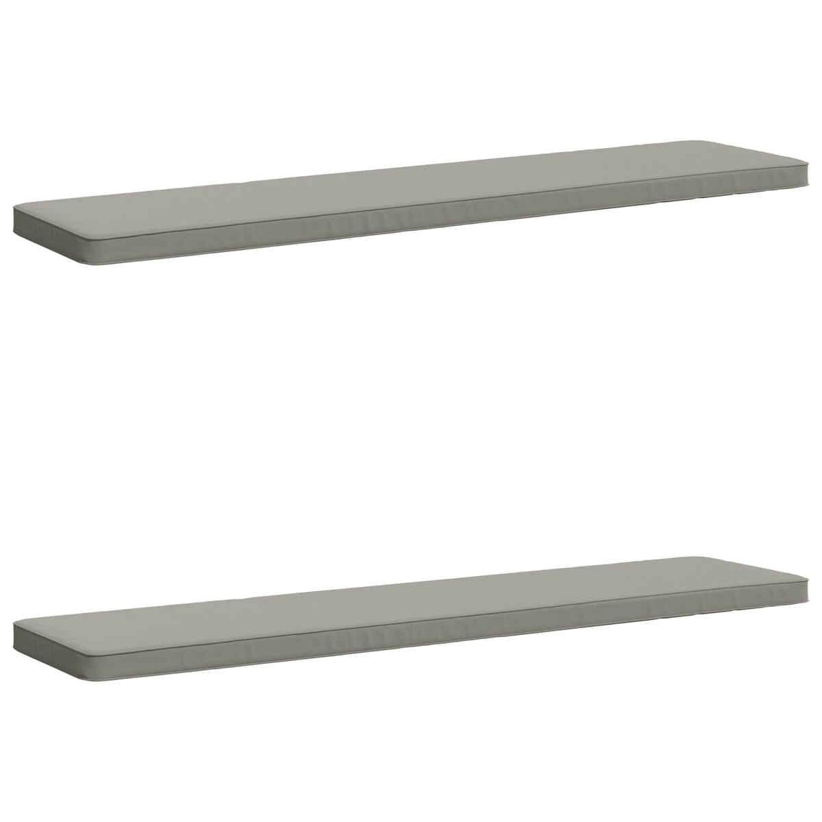 vidaXL 2-Piece Bench Cushions VUGHT 2 pcs 100% Polyester Grey
