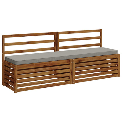 vidaXL 2-Piece Bench Cushions VUGHT 2 pcs 100% Polyester Grey