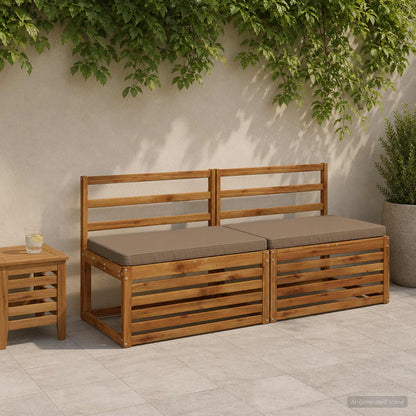 vidaXL 1-Piece Bench Cushion VUGHT 100% Polyester Taupe 60 x 50 x 5 cm