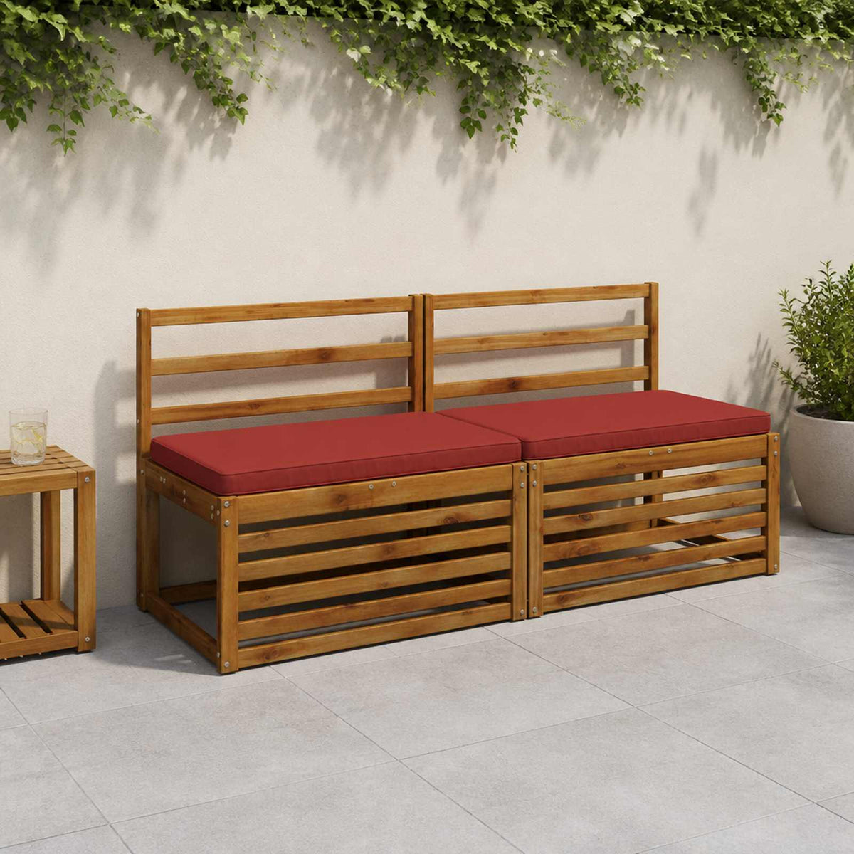 vidaXL 1-Piece Bench Cushion VUGHT 100% Polyester Red 60 x 50 x 5 cm