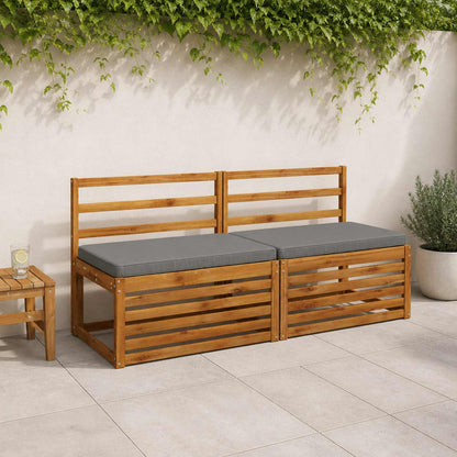 vidaXL 1-Piece Bench Cushion VUGHT 100% Polyester Grey 60 x 50 x 5 cm