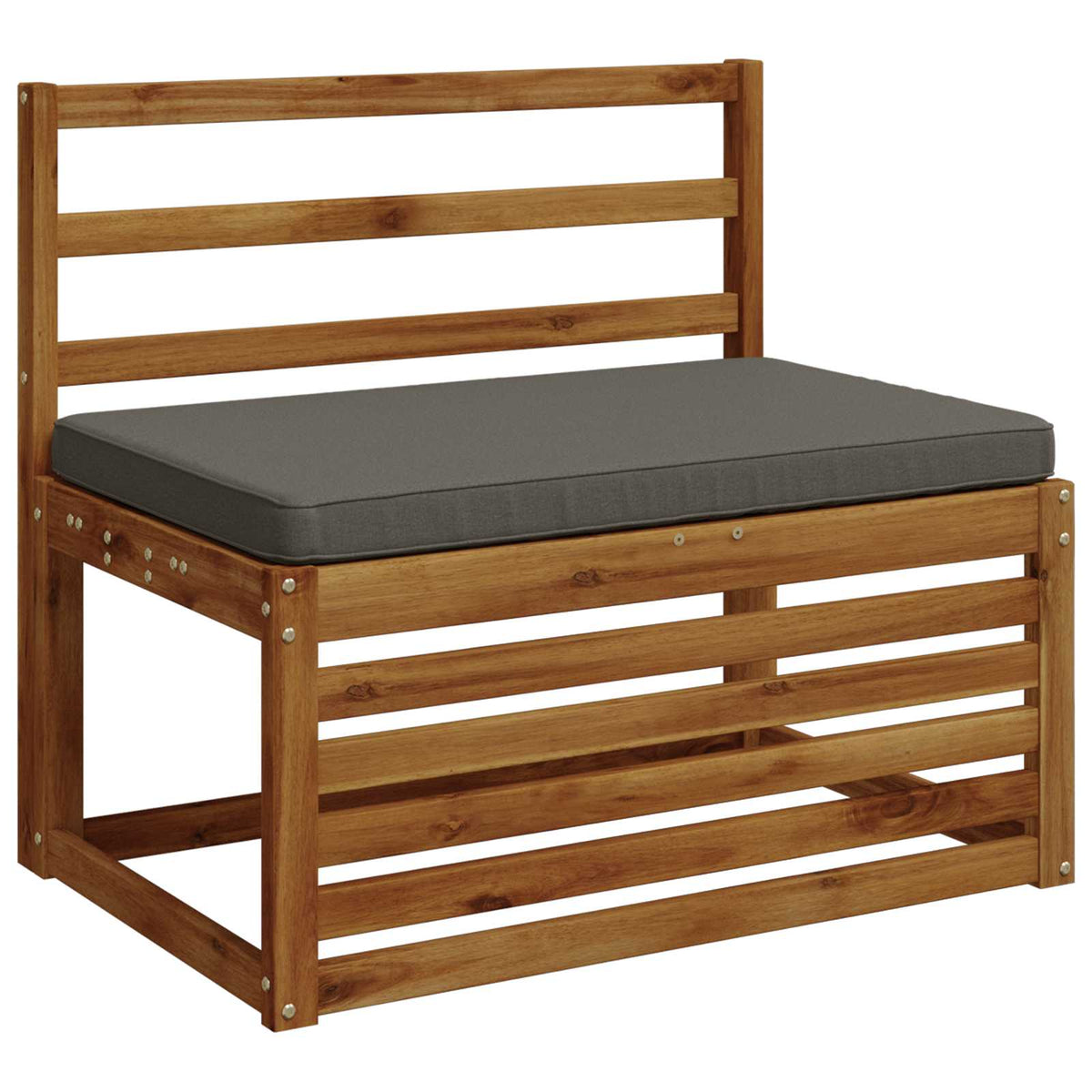 vidaXL 1-Piece Bench Cushion VUGHT 100% Polyester Grey 60 x 50 x 5 cm