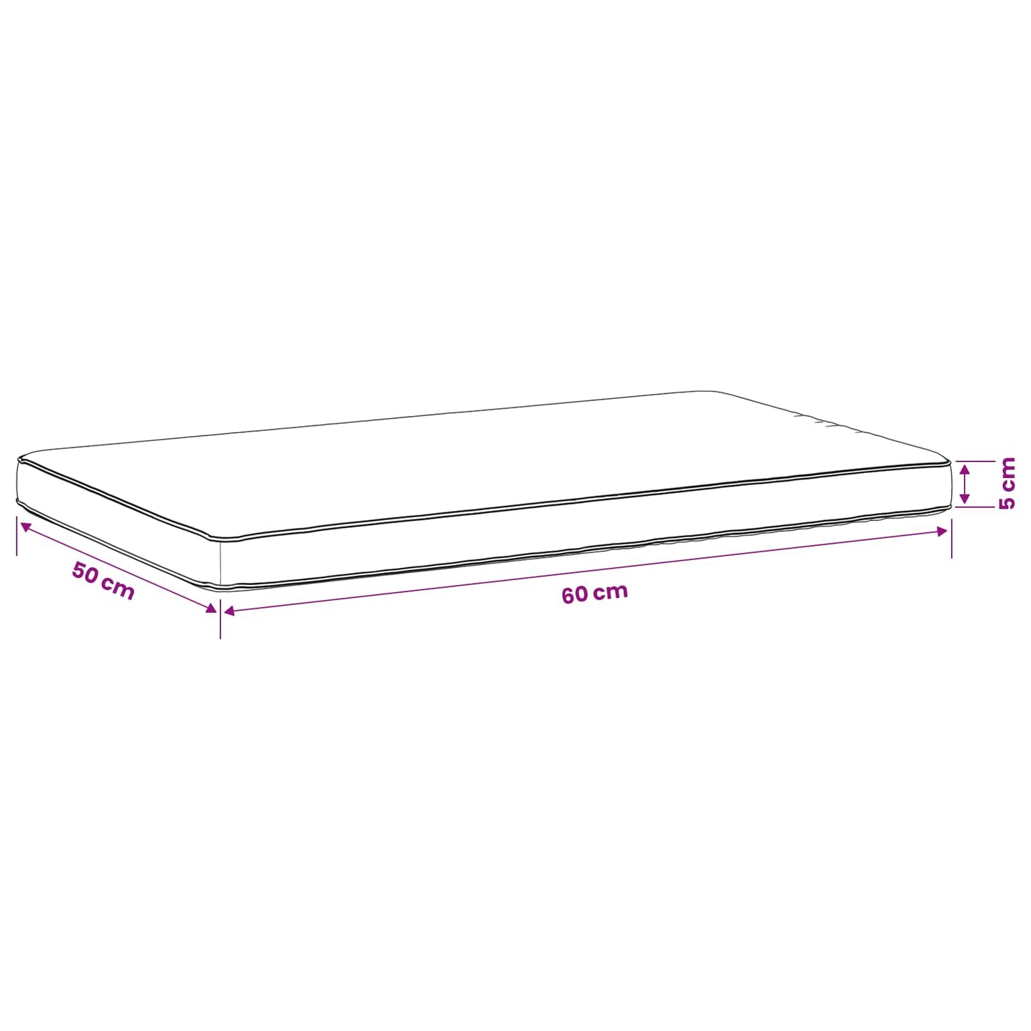 vidaXL 1-Piece Bench Cushion VUGHT 100% Polyester Anthracite