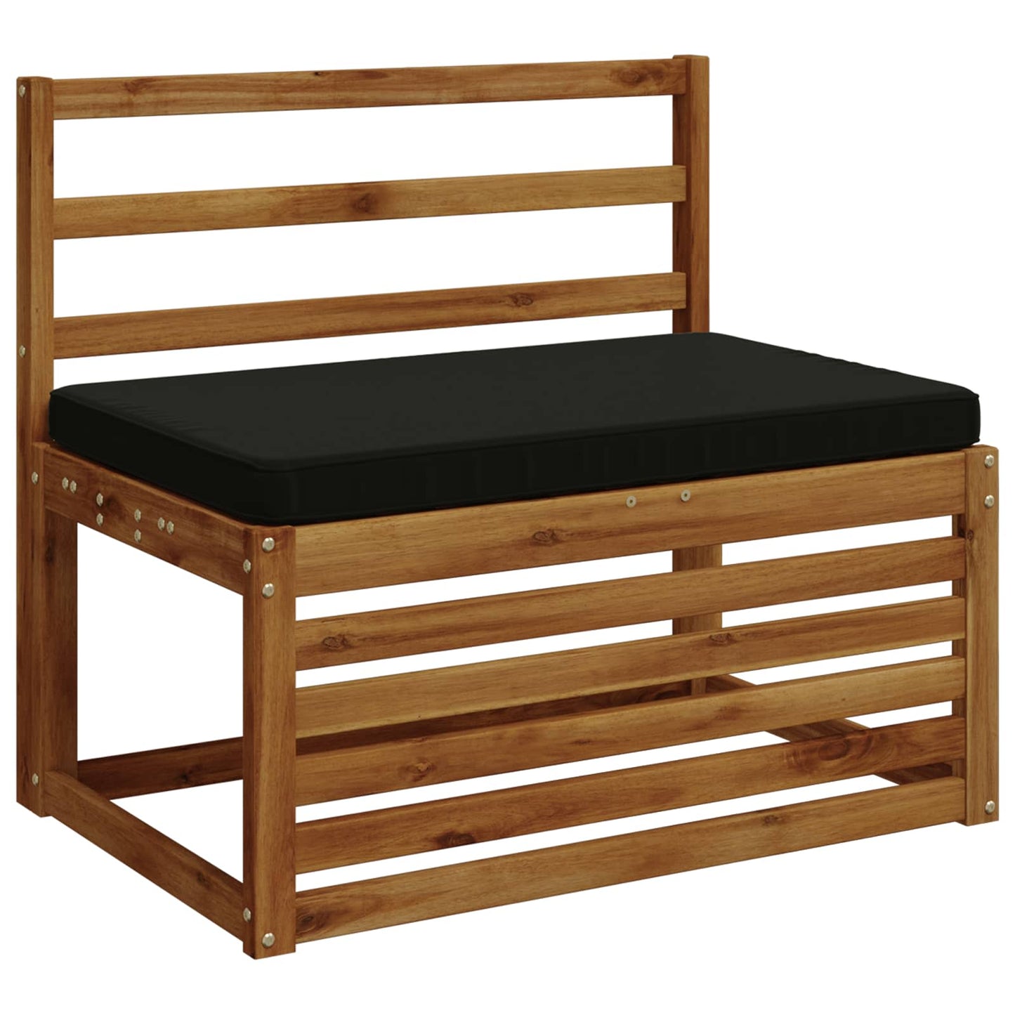 vidaXL 1-Piece Bench Cushion VUGHT 100% Polyester Black 60 x 50 x 5 cm