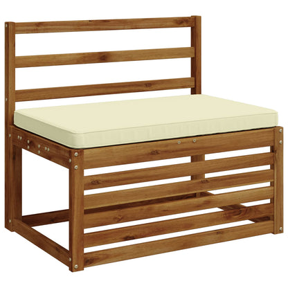 vidaXL 1-Piece Bench Cushion VUGHT 100% Polyester Cream 60 x 50 x 5 cm