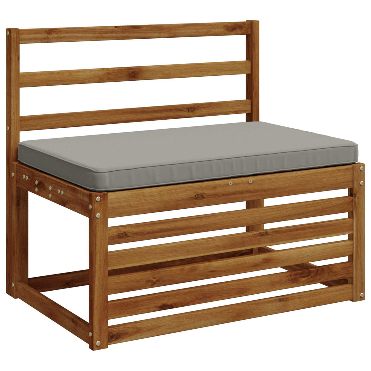 vidaXL 1-Piece Bench Cushion VUGHT 100% Polyester Grey 60 x 50 x 5 cm