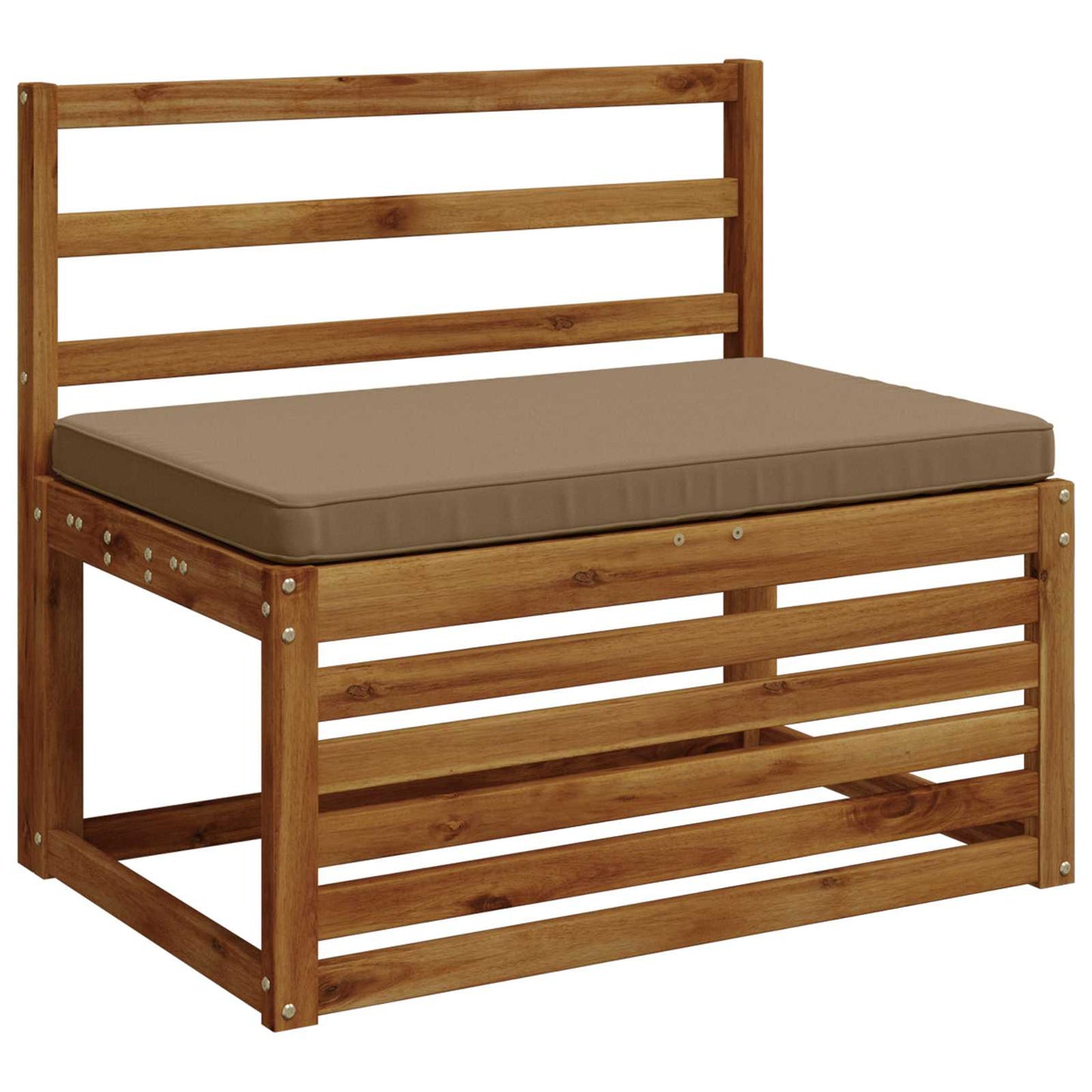 vidaXL 1-Piece Bench Cushion VUGHT 100% Polyester Taupe 60 x 50 x 5 cm