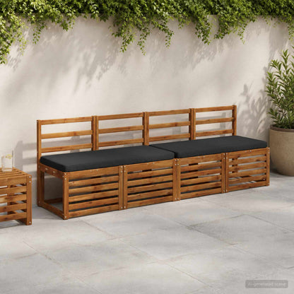 vidaXL 1-Piece Bench Cushion VUGHT 100% Polyester Black