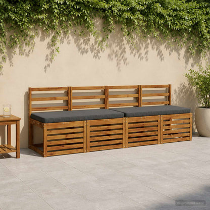 vidaXL 1-Piece Bench Cushion VUGHT 100% Polyester Anthracite